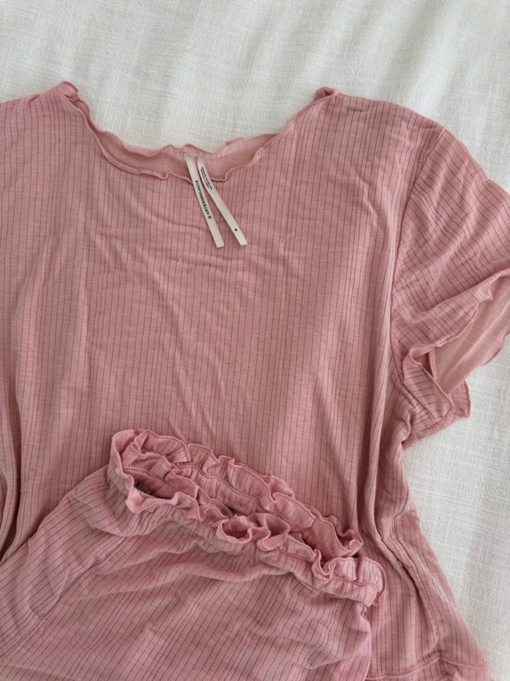 Soft Ribbed Pink PJ set